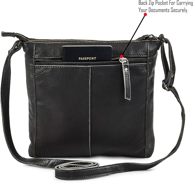Small Soft Genuine Leather Crossbody Purse Women’s Sling Crossover Shoulder - Image 4