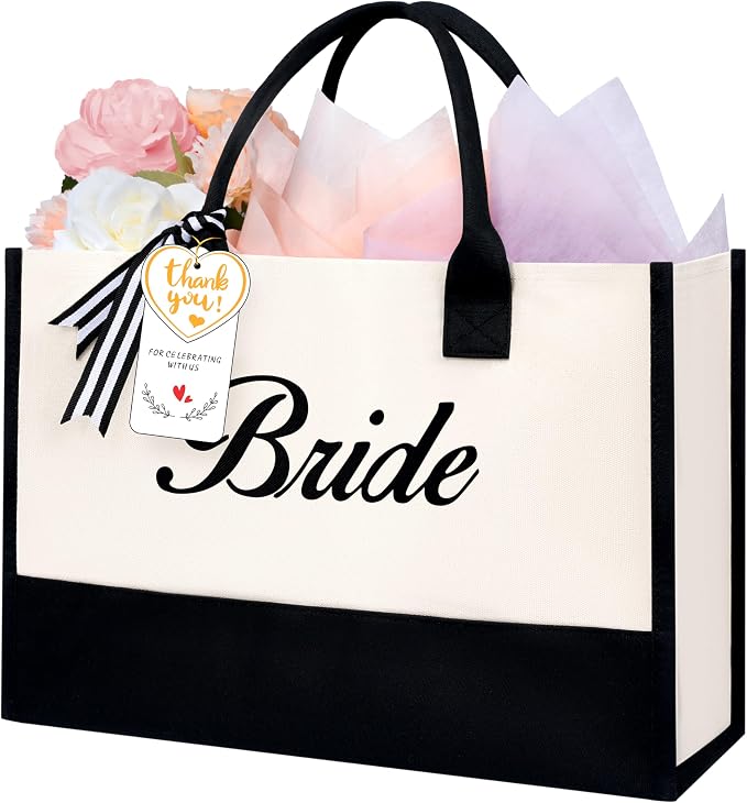 BAGAIL Initial Tote Bag, Personalized Birthday Gifts by BAGAIL