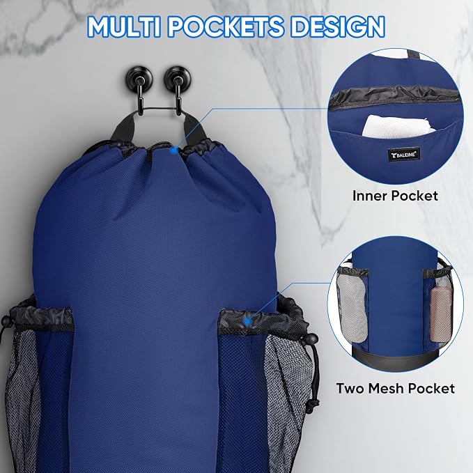 BALEINE 120L Laundry Bag Backpack, 900D Oxford Fabric Large Travel Laundry Bags - Image 3