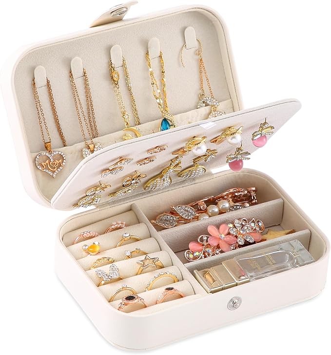 Travel Jewelry Box, PU leather Small Jewelry Organizer - Image 8