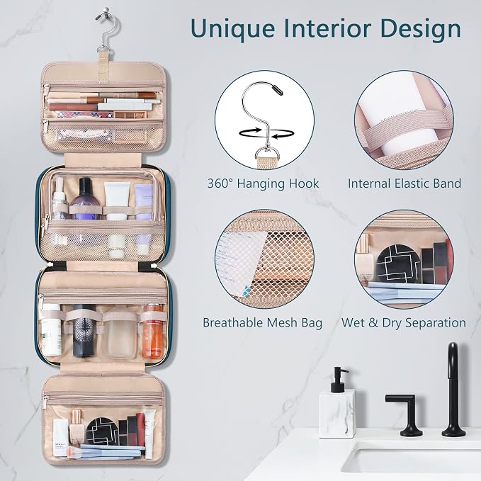 Wedama Toiletry Bag for Women, Hanging Travel Toiletry Bag - Image 5