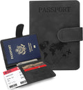 Passport Holders, RFID Blocking Credit Card Holder, PU Leather Vaccine Card by SOVIROSE