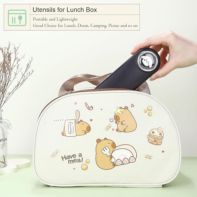 DEVICO Travel Utensils with Case Cute, Reusable Silverware - Image 4