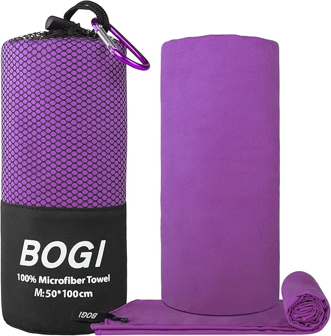 BOGI Microfiber Travel Sports Towel-Quick Dry, Soft Lightweight, Compact Towel - Image 2
