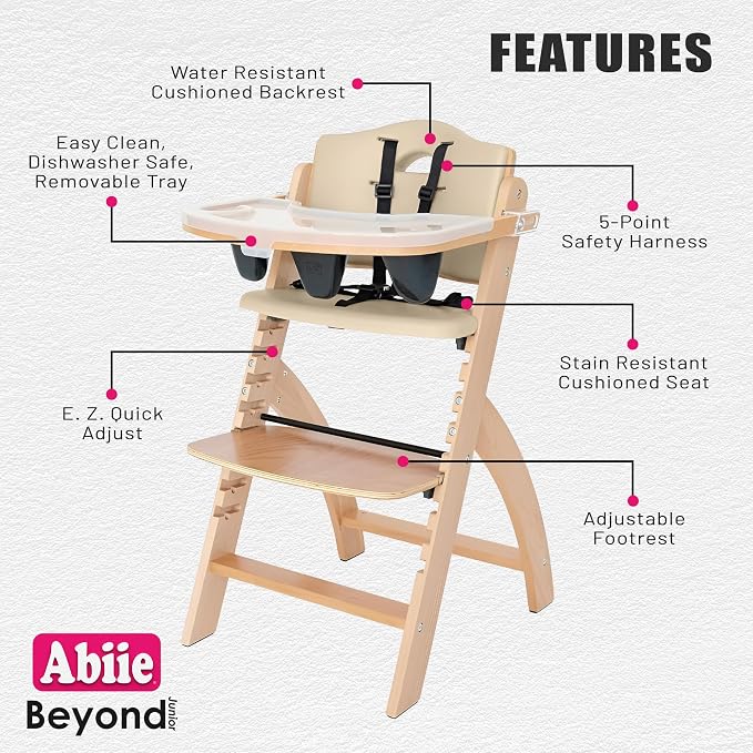 Abiie Beyond Junior Wooden High Chair - Image 2