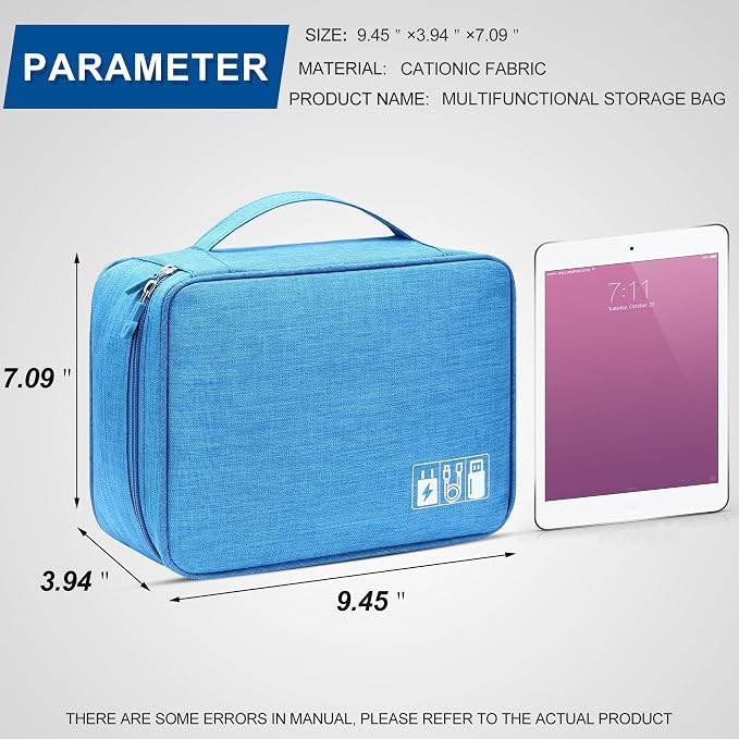 Electronics Organizer Travel Universal Cable Organizer Bag Waterproof - Image 6