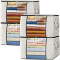 Fab totes 24 Gallons Clothes Storage, Foldable Thick Fabric Blanket Storage Bags by Fabtotes