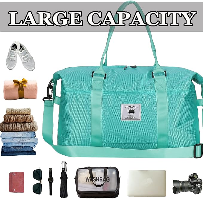 Travel Duffle Bag, Waterproof Sport Tote Gym Bag - Image 3