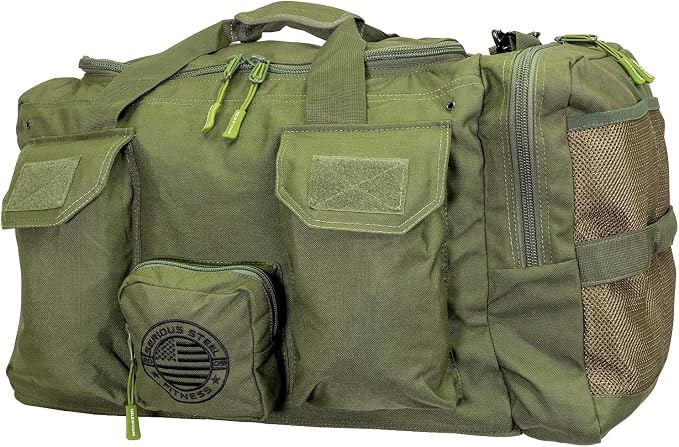Serious Steel Fitness Heavy Duty 1000D Nylon Duffel Gym Bag by SeriousSteelFitness