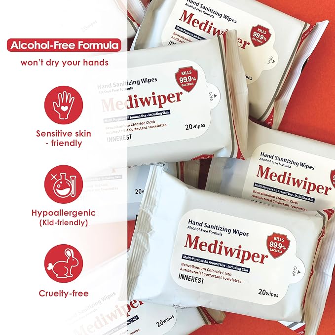 Mediwiper - 160 Wipes Alcohol-Free Sanitizing Wipes Disinfecting Large - Image 6