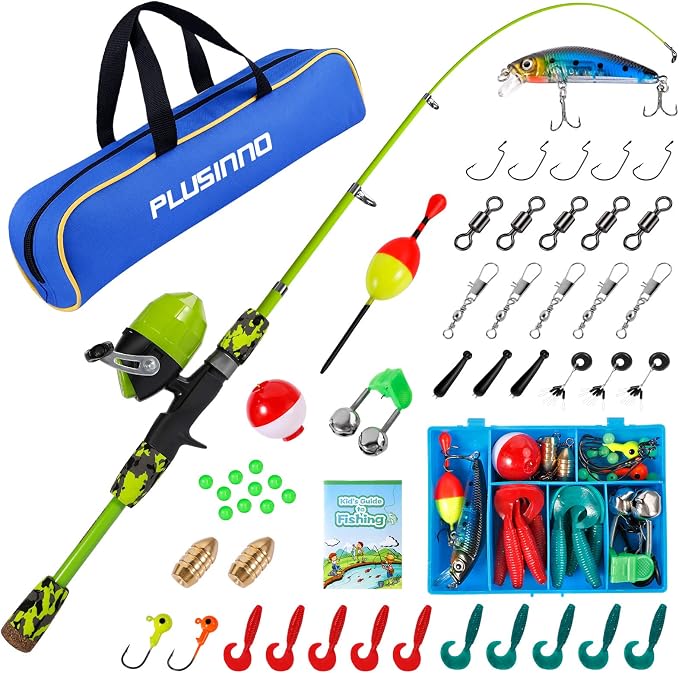 PLUSINNO Kids Fishing Pole by PLUSINNO