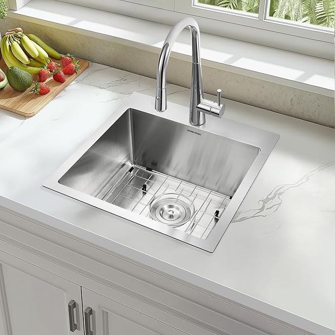 18-Inch Bar Sink Drop-In, SINKVINE Stainless Steel Kitchen Sink - Image 2