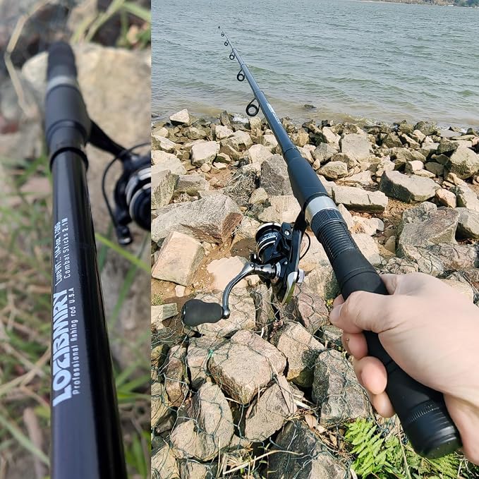 Fishing Rod Reel Combos, Telescopic Fishing Pole Set Sea Saltwater Freshwater - Image 3