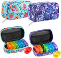 Serfeymi Weekly Travel Pill Organizer 2 Times A Day AM PM Rainbow Pill Box 7 Day by Serfeymi