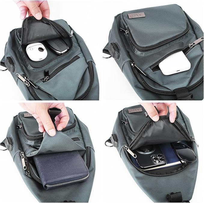 AMJ Crossbody Sling Bag Men Women, Casual Shoulder Backpack, Chest Daypack - Image 5
