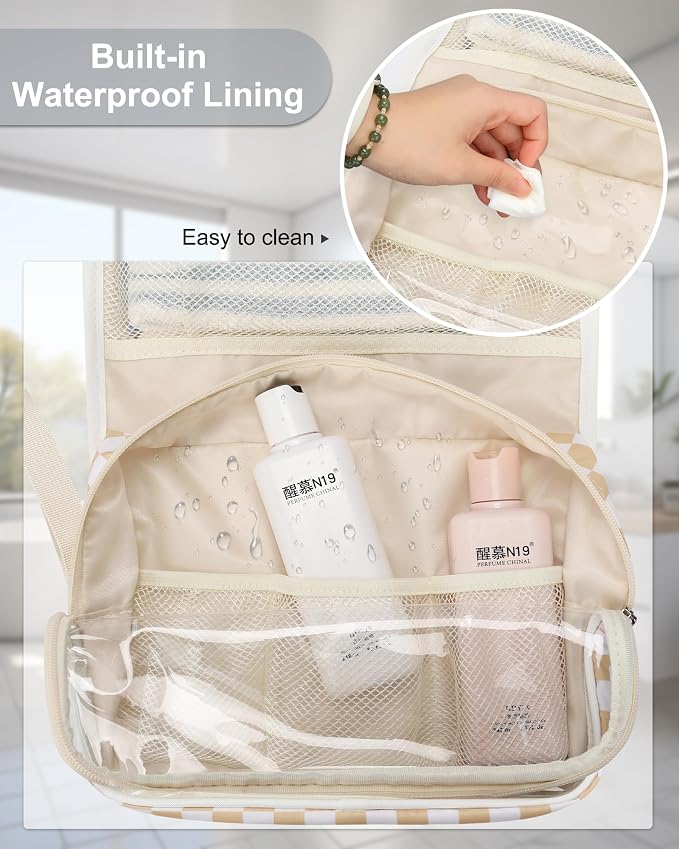 Relavel Hanging Toiletry Bag for Women, Hanging Makeup Organizer - Image 8