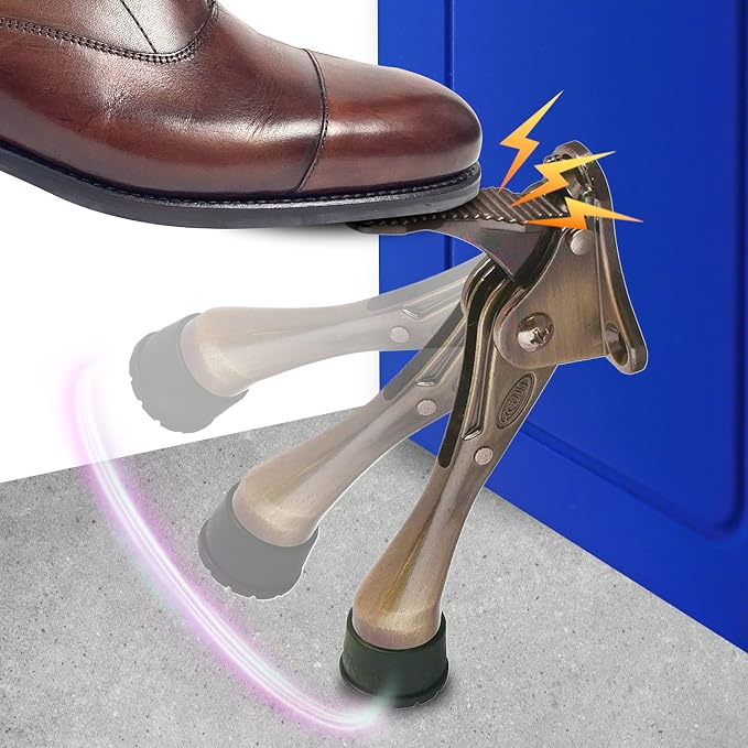 One Touch Kickdown Door Stopper, Door Holder, Heavy Duty Door Stops, Bottom of - Image 2