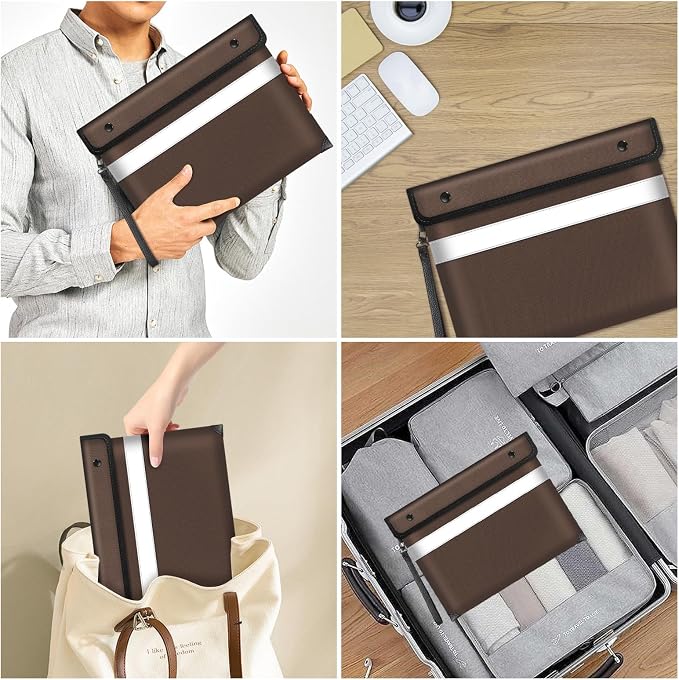 Fireproof Document Bag, 5200℉ Insulated Fire Proof Money Bag - Image 7