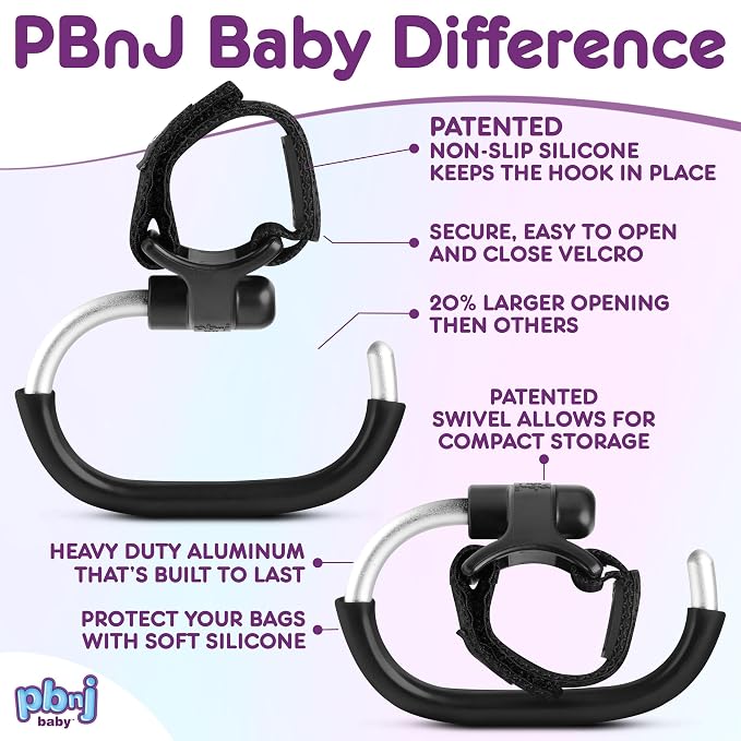 Stroller Hooks for Hanging Diaper Bags - Image 6