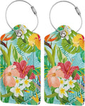 Set of 2 Luggage Tag for Suitcases Tie dye PU Leather Luggage Tag by OMXNAQZ
