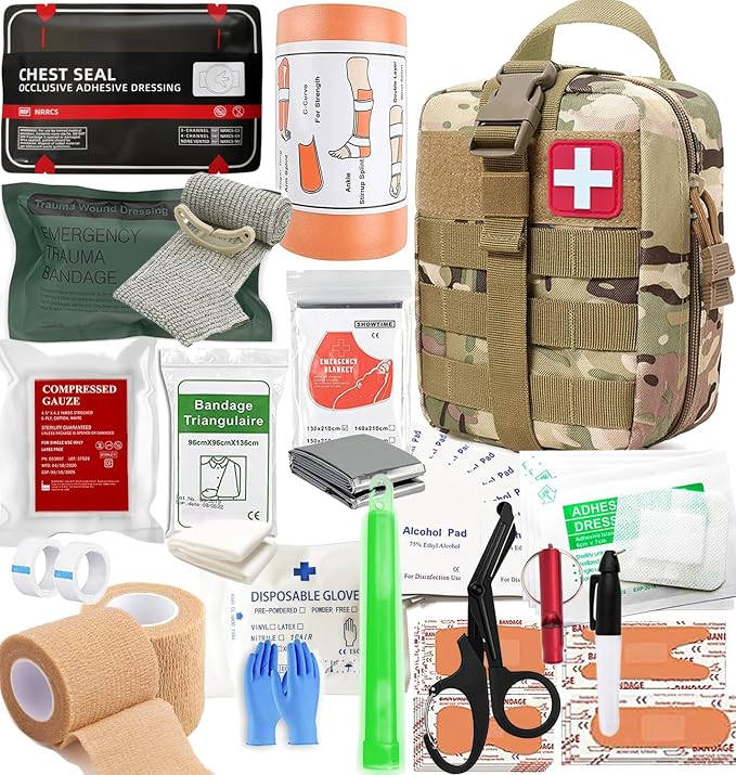 IFAK Kit Trauma Kit Military Medical First Aid Kits Bleeding Contral Emergency by Vviitop