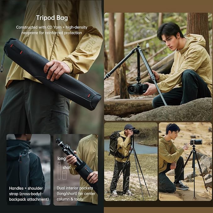 FALCAM TreeRoot F38 Quick Lock Lite Carbon Fiber Travel Tripod - Image 9