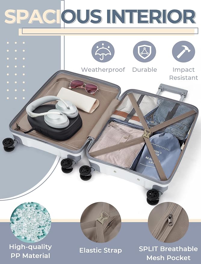 Luggage Sets 5 Piece, Suitcases - Image 6