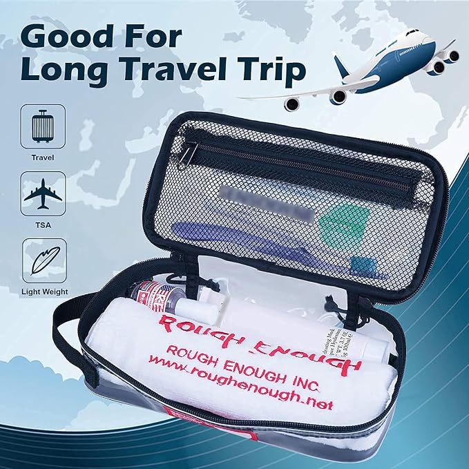 Rough Enough Clear Travel TSA Approved Toiletry Bag Small Toothbrush Case - Image 7