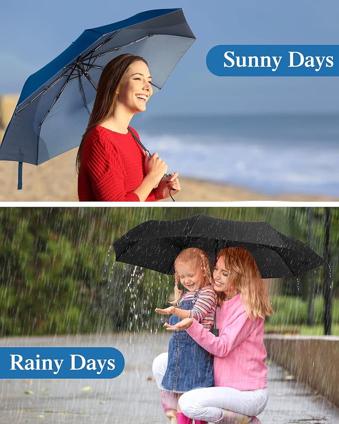 Yahenda 4 Pack Windproof Travel Umbrellas Bulk Automatic Open and Close - Image 7