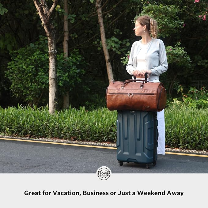STOVER Garment Travel Duffle Bag, Large 2-in-1 Convertible Carry-on Luggage - Image 6