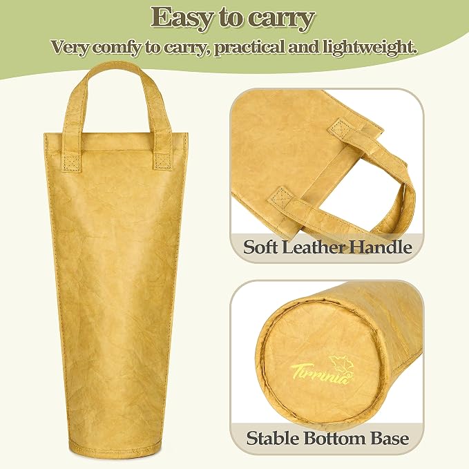 Tirrinia Single Wine Carrier Tote, Insulated Wine Cooler Bag - Image 5