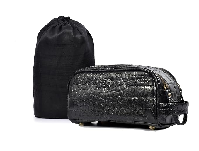 10" Premium Leather Toiletry Travel Pouch by AARONLEATHERGOODS%C2%AE