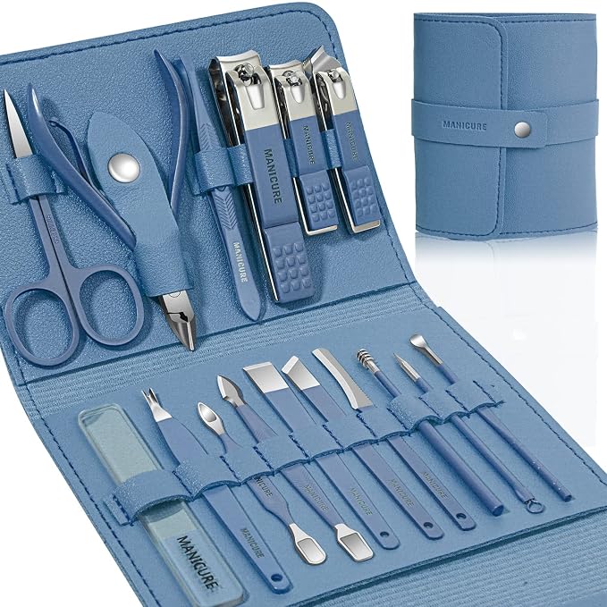 Manicure Set Professional Nail Clippers Pedicure Kit by Leipple