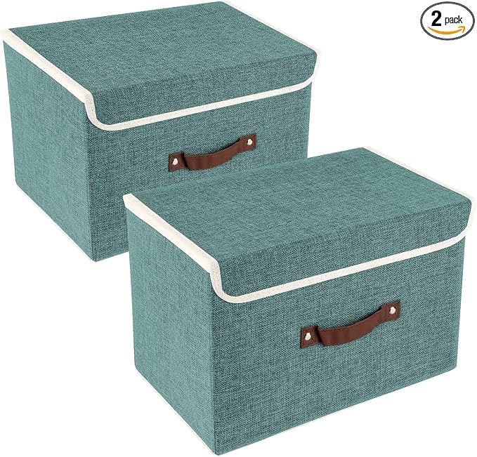 TYEERS Collapsible Storage Boxes, Washable Fabric Storage Bins by StorageOrganization