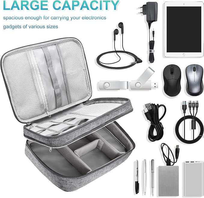 CILLA Electronics Organizer Travel, Travel Cord Organizer Case, Compact - Image 7
