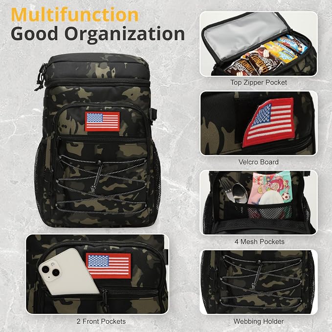 Tactical Backpack Cooler, 25L Cooler Backpack Insulated Leak-Proof, Heavy Duty - Image 5