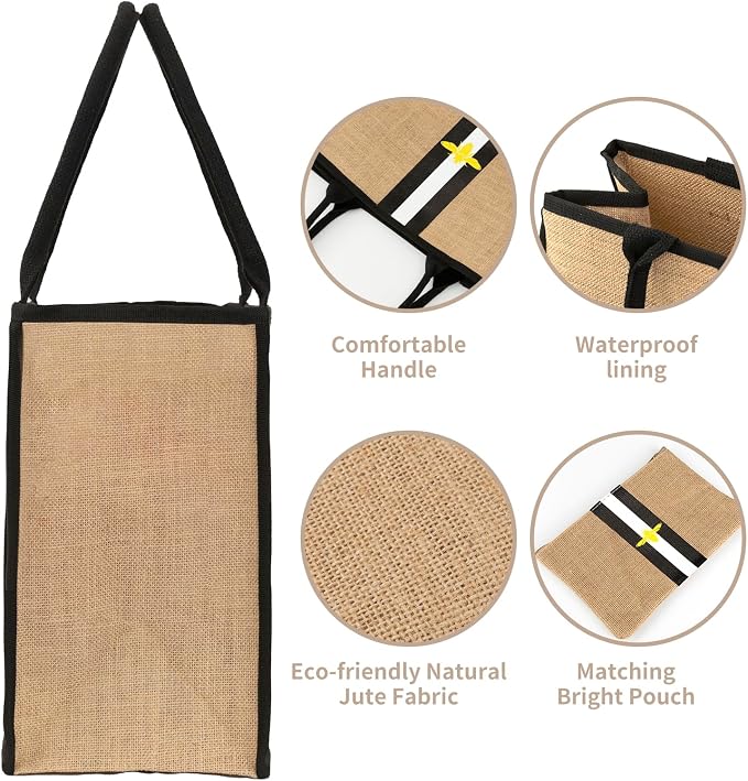 Large Beach Bag Jute Woven Tote - Image 5