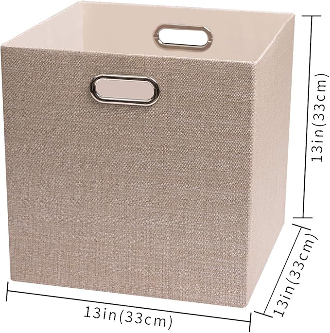 Posprica Storage Cube Basket Bins, 13×13 Foldable Storage Boxes - Image 3