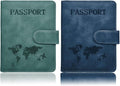 Passport Holder for Travel Essentials, 2 Pack Rfid Passport Cover for Women Men by SOVIROSE