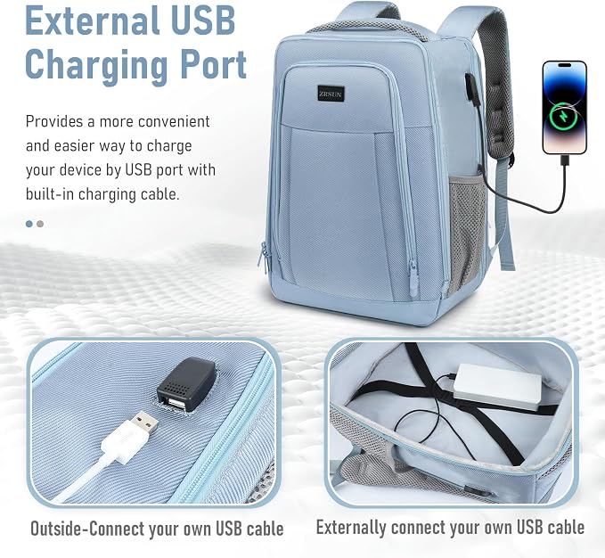 Travel Backpack, Business Anti Theft Slim Sturdy Laptops Backpack - Image 2