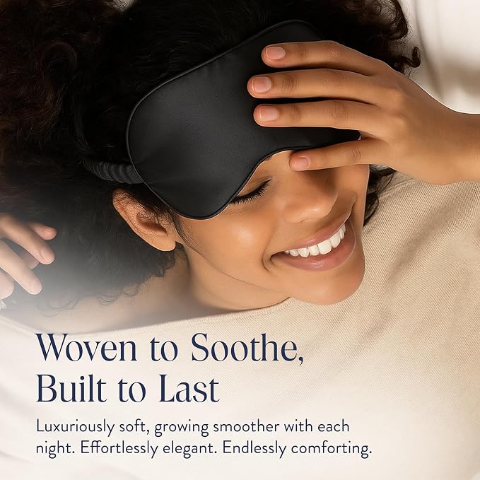 Brooklinen Silk Eye Mask for Sleeping – Carbon Grey, 100% Mulberry Silk Sleep - Image 6