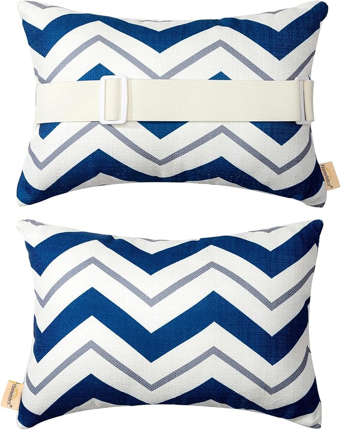 Outdoor Pillows for Lounge Chair Head Resting, Small Square Decotative Pillow by vmgreen