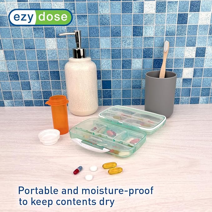 EZY DOSE Moisture-Proof Pill Case, Medicine Planner, Vitamin Organizer Box - Image 4