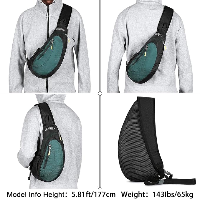 G4Free Sling Bag for Men Women, Small Crossbody Backpack Lightweight Chest - Image 3