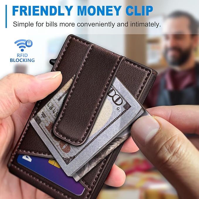 Airtag Wallet for Men, with Money Clip Gift Boxed, Slim Front Pocket Wallet - Image 6