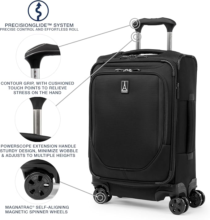 Travelpro Crew Classic Lightweight Softside Expandable Carry on Luggage - Image 4