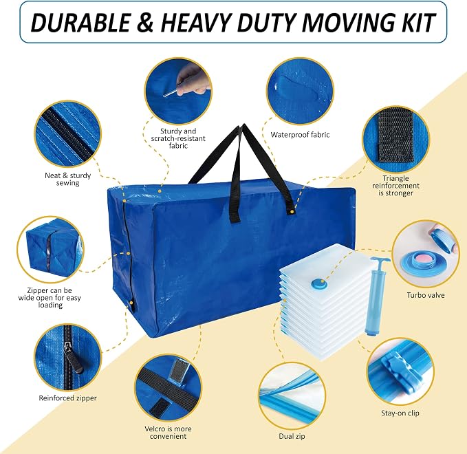 20 Pack Heavy Duty Extra Large Moving Totes - Image 5