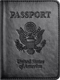 Eoehro Passport and Vaccine Card Holder Combo, Faux Leather, Lightweight by welcometoEoehro