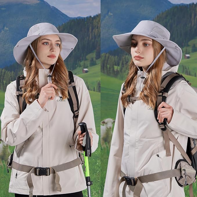 Sun Hat for Men/Women, UPF 50+ Fishing Hat, Waterproof Wide Brim Bucket Hat - Image 6