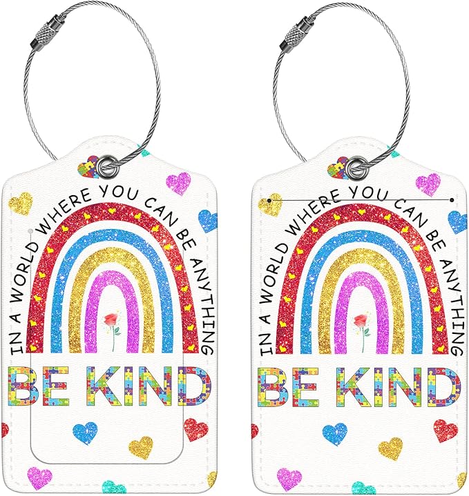 2 Pcs Luggage Tags for Suitcases, PU Leather Cruise Ship Luggage Tags - Image 4